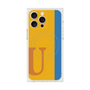 プレミアムスクエアケース with MagSafe［ オリジナル - initial color line - U orange ］