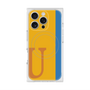 プレミアムスクエアケース with MagSafe［ オリジナル - initial color line - U orange ］