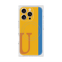 プレミアムスクエアケース with MagSafe［ オリジナル - initial color line - U orange ］