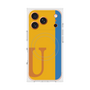 プレミアムスクエアケース with MagSafe［ オリジナル - initial color line - U orange ］