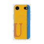 プレミアムスクエアケース with MagSafe［ オリジナル - initial color line - U orange ］