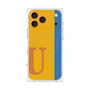 プレミアムスクエアケース with MagSafe［ オリジナル - initial color line - U orange ］