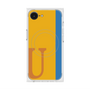 プレミアムスクエアケース with MagSafe［ オリジナル - initial color line - U orange ］
