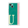 プレミアムスクエアケース with MagSafe［ オリジナル - initial color line - U green ］