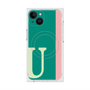 プレミアムスクエアケース with MagSafe［ オリジナル - initial color line - U green ］