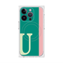 プレミアムスクエアケース with MagSafe［ オリジナル - initial color line - U green ］