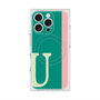 プレミアムスクエアケース with MagSafe［ オリジナル - initial color line - U green ］