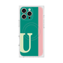 プレミアムスクエアケース with MagSafe［ オリジナル - initial color line - U green ］