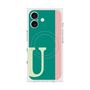 プレミアムスクエアケース with MagSafe［ オリジナル - initial color line - U green ］