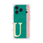 プレミアムスクエアケース with MagSafe［ オリジナル - initial color line - U green ］