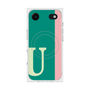 プレミアムスクエアケース with MagSafe［ オリジナル - initial color line - U green ］