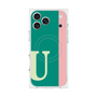プレミアムスクエアケース with MagSafe［ オリジナル - initial color line - U green ］