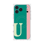プレミアムスクエアケース with MagSafe［ オリジナル - initial color line - U green ］