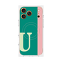 プレミアムスクエアケース with MagSafe［ オリジナル - initial color line - U green ］