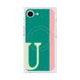 プレミアムスクエアケース with MagSafe［ オリジナル - initial color line - U green ］