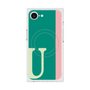 プレミアムスクエアケース with MagSafe［ オリジナル - initial color line - U green ］