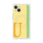 プレミアムスクエアケース with MagSafe［ オリジナル - initial color line - U yellow ］