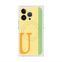 プレミアムスクエアケース with MagSafe［ オリジナル - initial color line - U yellow ］