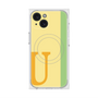 プレミアムスクエアケース with MagSafe［ オリジナル - initial color line - U yellow ］
