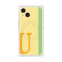 プレミアムスクエアケース with MagSafe［ オリジナル - initial color line - U yellow ］