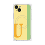 プレミアムスクエアケース with MagSafe［ オリジナル - initial color line - U yellow ］