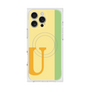 プレミアムスクエアケース with MagSafe［ オリジナル - initial color line - U yellow ］