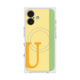 プレミアムスクエアケース with MagSafe［ オリジナル - initial color line - U yellow ］