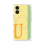 プレミアムスクエアケース with MagSafe［ オリジナル - initial color line - U yellow ］