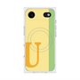 プレミアムスクエアケース with MagSafe［ オリジナル - initial color line - U yellow ］