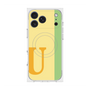 プレミアムスクエアケース with MagSafe［ オリジナル - initial color line - U yellow ］