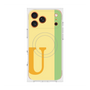 プレミアムスクエアケース with MagSafe［ オリジナル - initial color line - U yellow ］