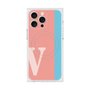プレミアムスクエアケース with MagSafe［ オリジナル - initial color line - V pink ］