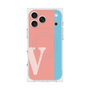 プレミアムスクエアケース with MagSafe［ オリジナル - initial color line - V pink ］
