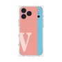 プレミアムスクエアケース with MagSafe［ オリジナル - initial color line - V pink ］