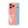 プレミアムスクエアケース with MagSafe［ オリジナル - initial color line - V pink ］
