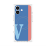 プレミアムスクエアケース with MagSafe［ オリジナル - initial color line - V blue ］