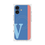 プレミアムスクエアケース with MagSafe［ オリジナル - initial color line - V blue ］