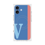 プレミアムスクエアケース with MagSafe［ オリジナル - initial color line - V blue ］