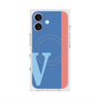 プレミアムスクエアケース with MagSafe［ オリジナル - initial color line - V blue ］
