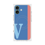プレミアムスクエアケース with MagSafe［ オリジナル - initial color line - V blue ］