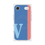 プレミアムスクエアケース with MagSafe［ オリジナル - initial color line - V blue ］