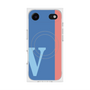 プレミアムスクエアケース with MagSafe［ オリジナル - initial color line - V blue ］