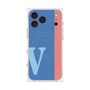 プレミアムスクエアケース with MagSafe［ オリジナル - initial color line - V blue ］