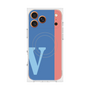 プレミアムスクエアケース with MagSafe［ オリジナル - initial color line - V blue ］