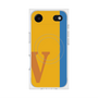 プレミアムスクエアケース with MagSafe［ オリジナル - initial color line - V orange ］