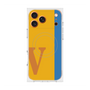 プレミアムスクエアケース with MagSafe［ オリジナル - initial color line - V orange ］