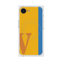 プレミアムスクエアケース with MagSafe［ オリジナル - initial color line - V orange ］