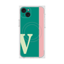 プレミアムスクエアケース with MagSafe［ オリジナル - initial color line - V green ］