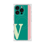 プレミアムスクエアケース with MagSafe［ オリジナル - initial color line - V green ］