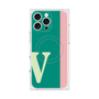 プレミアムスクエアケース with MagSafe［ オリジナル - initial color line - V green ］